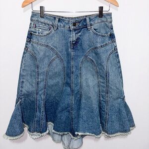 Younique Denim Tulip Knee Length Skirt